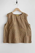 Aodress, Loot Block Sleeveless Blouse - Light Sun Check