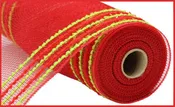 10.25"X10Yd Drift/Pp Wide Border Mesh  Red/Lime Green  RY811634