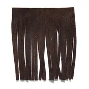 3TA158-L: Leather Tassel/fringe Dark Brown 3.5"x3.75" - 1 Piece