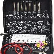 Chiaogoo 5" or 4" TWIST Red Lace Complete  Tip Sets US 2-US 15