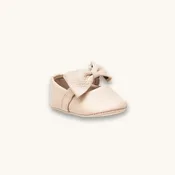 Baby Bow Ballet Flat | Cream Leather