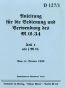 German MG-34 Operators Manual D 127/1 WWII - English Translation