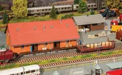 Faller 120265, HO Scale Freight Station w/Loading Ramp, Kit, 12-3/8 x 6-5/16 x 4-3/4