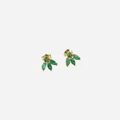 3 Emerald Marquis Studs