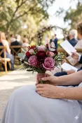 Burgundy Toss Bouquet | Elegant Wedding Flowers | Flowers Valley — Flowers Valley Events