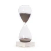 90 Minute Hourglass Sand Timer on Marble Base, Grey Sand