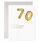 70th Balloons Card
