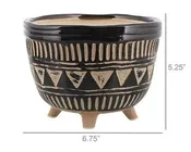 Apache Print Bowl Ceramic Black & Natural