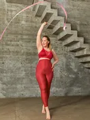 Air Control Delta Pad Sports Bra in Lipstick
