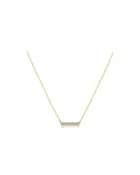 14kt Gold and Diamond Significance Bar Necklace - Six