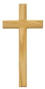 10 In Beveled Oak Cross - Made in USA