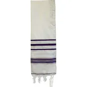 Acrylic Tallit Purple and Silver