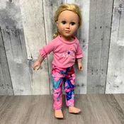 2pc 18" Pink Stars Top/Leggings