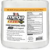 2XL Mega Roll Sanitizing Wipes White - 2300 / Roll