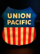 ADHDame Designs #201L-01 - Lighted Railroad Sign "Union Pacific" (Large)