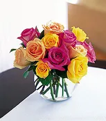 Multi Color Rose Bowl