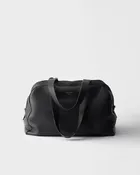 Leather duffel bag