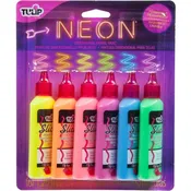 DIMENSIONAL FABRIC PAINT NEON 6PK