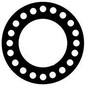 CFF1100.2400.125.300 - 1100 Style Carbon and Graphite with Nitrile Binder Full Face Gasket, 24" Pipe Size, 1/8" Thick, 300#  (Min Qty: 1)
