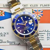 [SOLD] Rolex Submariner (Blue &amp; Gold) — Greco Jewelery, Watches, and Clocks
