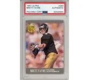 Brett Favre Signed Atlanta Falcons 1991 Fleer Ultra #283 Encapsulated Card