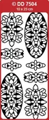 3D Ovals Medallion (Mandala) Outline Sticker  DD7504