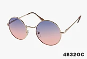 4832OC - Classic Round Metal Wholesale Ombre Sunglasses