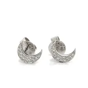 0.10ct tw Diamond Moon Shape Stud Earrings