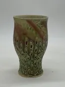 Tumbler in green #2 — Speckled Dog Pottery