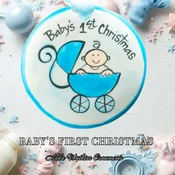 Baby's First Christmas Blue Buggy