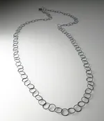 40" Fine Circles (oxidized sterling silver)