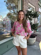 Mary Square - Ashley Top - Trellis Tiles Pink