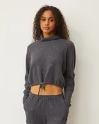 Brushed Thermal Drawcord Waist Sweatshirt