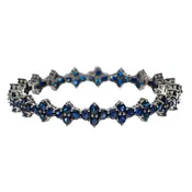 Asher Bangle Silver London Blue Topaz