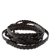 105339 Narrow Braided Leather Wrap Around
