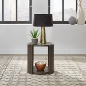 City View Round End Table In Coffee Bean