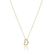 16" Necklace Gold - Love Small Gold Charm