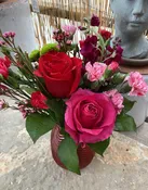 Magenta, Pink, & Red Vase Arrangement — Sunset Gardens Greenhouse & Floral