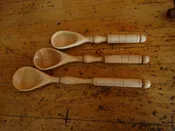 American Made Handcrafted Maple Wood Fancy Turned Spoon In-Stock