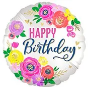 18 inch Artful Floral Birthday