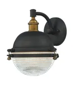 Maxim 10182OIAB Portside 10" Outdoor Wall Light | Oil Rubbed Bronze / Antique Brass