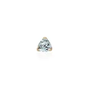 Aquamarine "A" Stud in 18K Yellow Gold