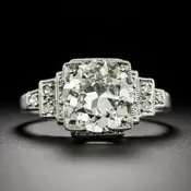 Art Deco 2.46 Carat Diamond Engagement Ring by Axel Brothers - GIA J SI1
