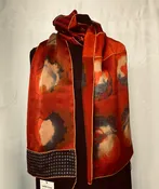 Golden Flames - Scarf by Judith Bird — Imagine Artwear