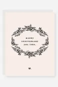 2021 Single Anniversary Greeting Card - Vintage Floral