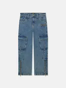 BAGGY DENIM ZIPPER CARGO