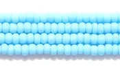 10SB162-MR: CZ Seed Bead Light Turq Blue Matte 10/0 1 Hank