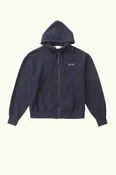 Anders Cotton Logo Zip Hoodie
