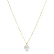 16" Necklace Gold - Reflection Small Charm April