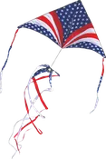 6.5 Foot Festive Sky Delta Kite Package - PATRIOTIC